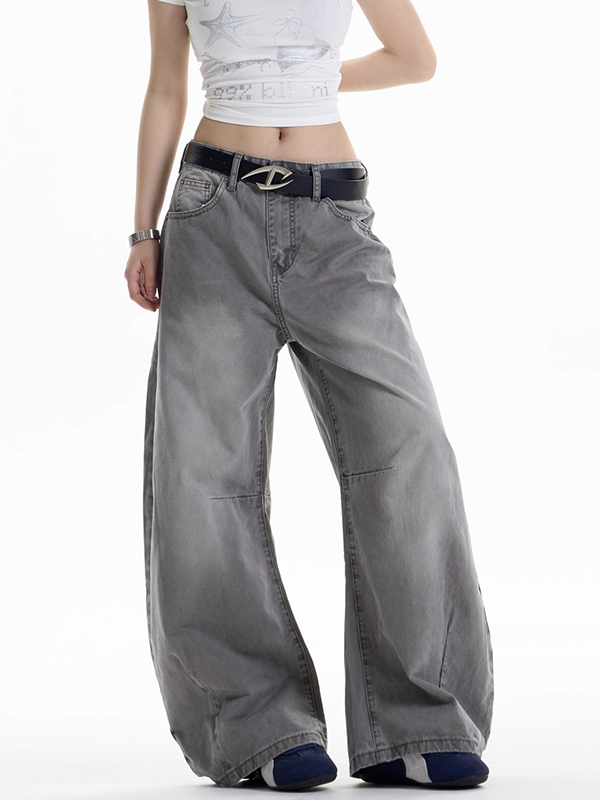 EMMIOL American Retro Design Aesthetic Boyfriend Jeans