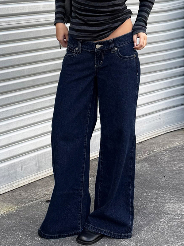 EMMIOL Slim-Fit Low-Rise Straight-Leg Boyfriend Jeans