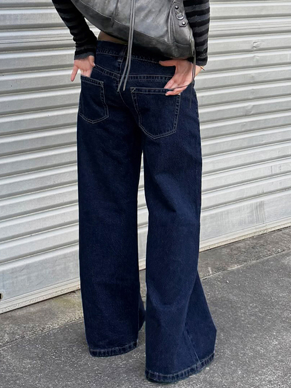 EMMIOL Slim-Fit Low-Rise Straight-Leg Boyfriend Jeans