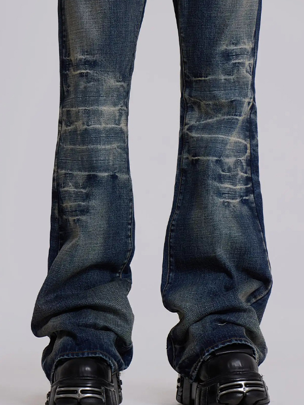 EMMIOL Vintage Wash Flare Jeans