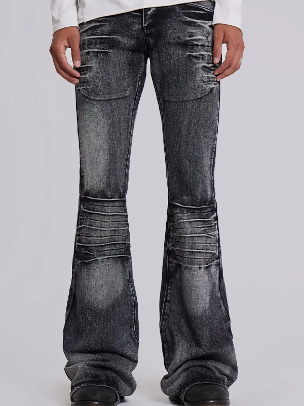 EMMIOL Vintage Wash Flare Jeans