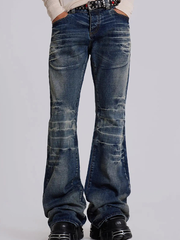 EMMIOL Vintage Wash Flare Jeans