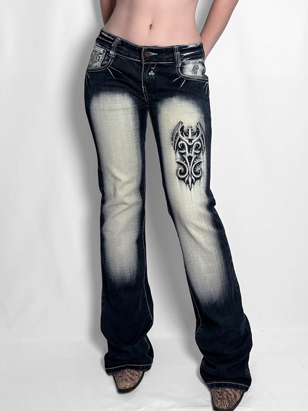 EMMIOL Retro High Street Washed Flare Jeans