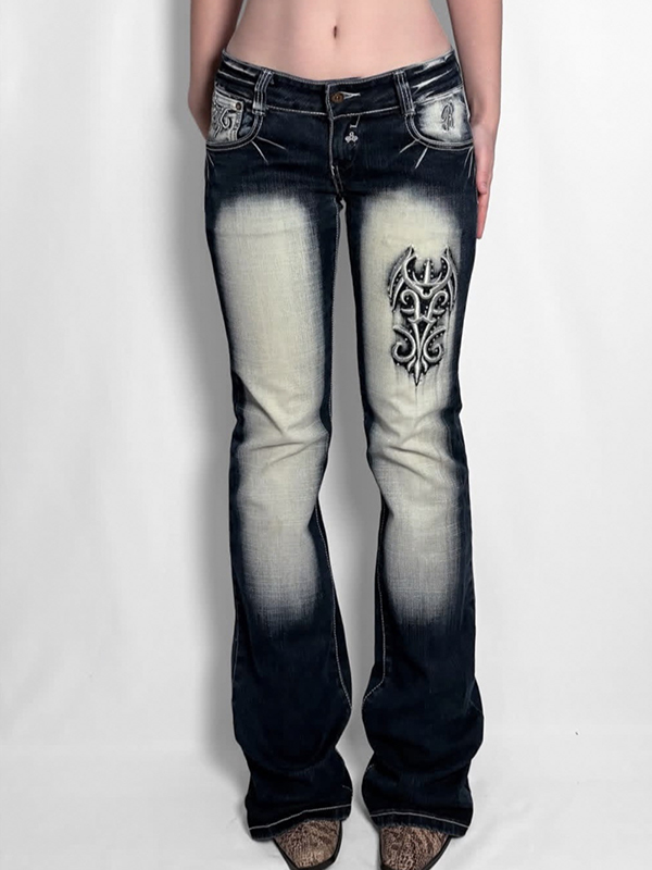 EMMIOL Retro High Street Washed Flare Jeans