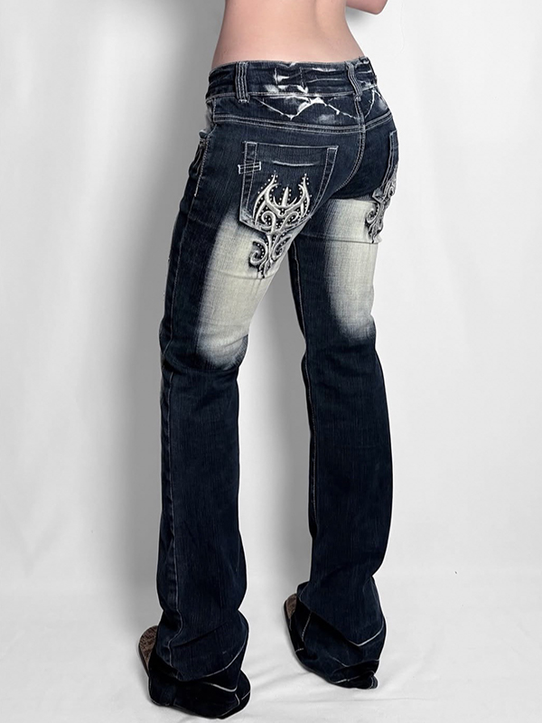 EMMIOL Retro High Street Washed Flare Jeans