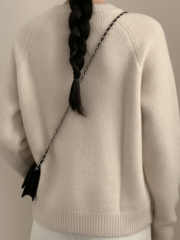 EMMIOL Retro-Strickjacke mit Rautenmuster