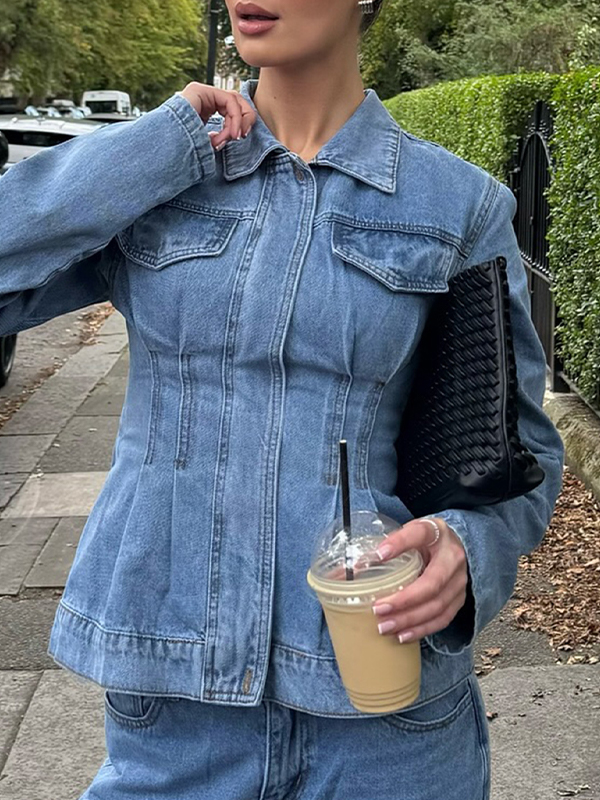 EMMIOL Taillengürteljacke im Street-Style