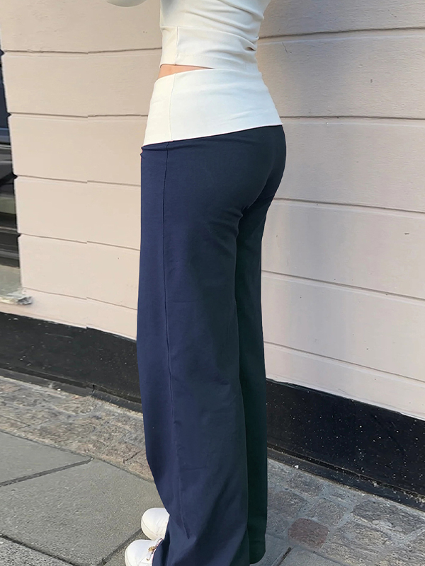 EMMIOL Casual Comfort Fit Straight Leg Pants