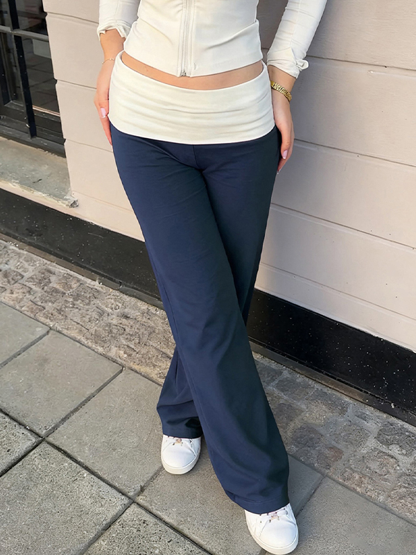 EMMIOL Casual Comfort Fit Straight Leg Pants