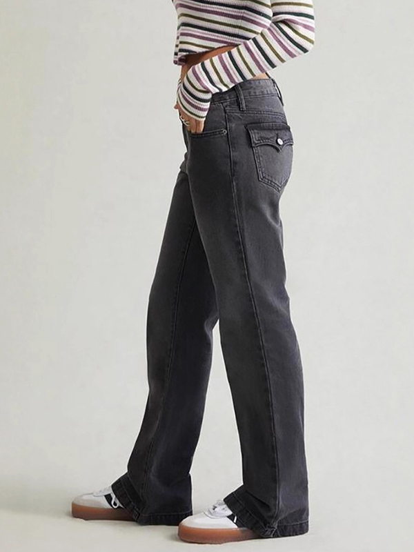 EMMIOL Vintage Wash Flare Jeans