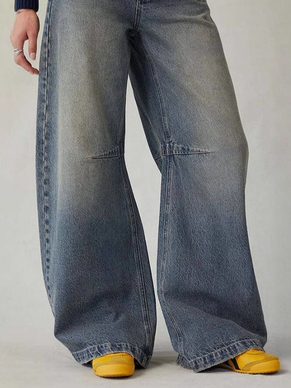 EMMIOL Low-Rise Baggy Boyfriend Jeans