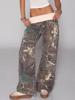 EMMIOL Water-Washed Camouflage Straight Leg Pants