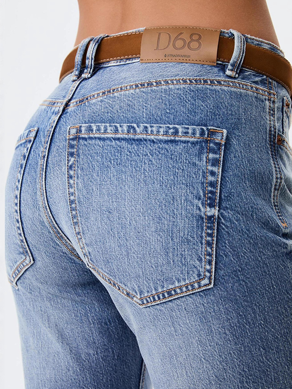 EMMIOL Loose Straight-Leg Slim Jeans