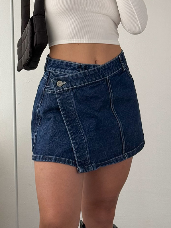 EMMIOL Asymmetric Design Mini Skirt