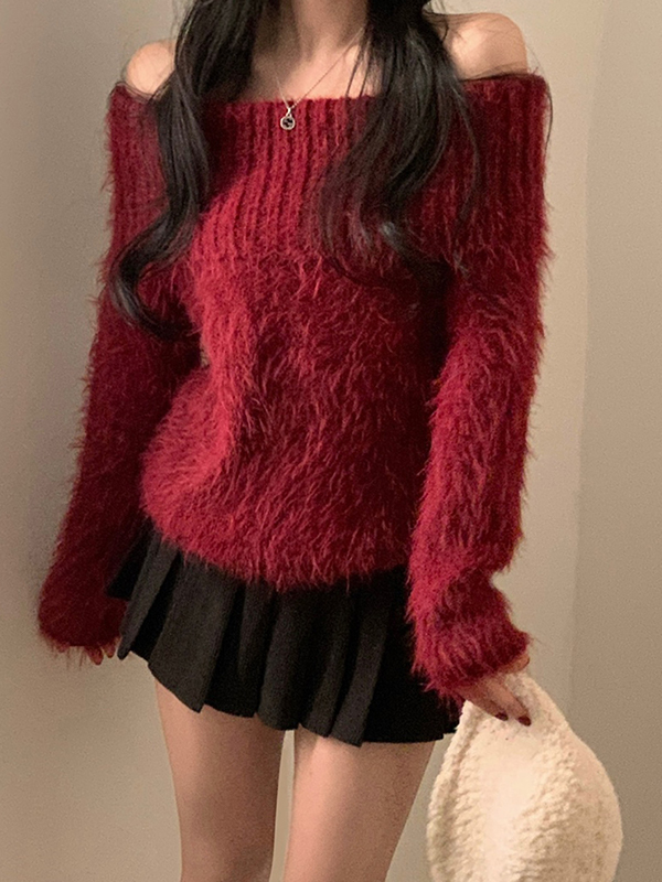 EMMIOL Suéteres de un solo hombro