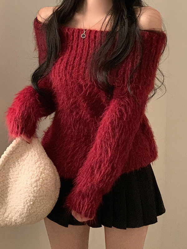 EMMIOL Suéteres de un solo hombro