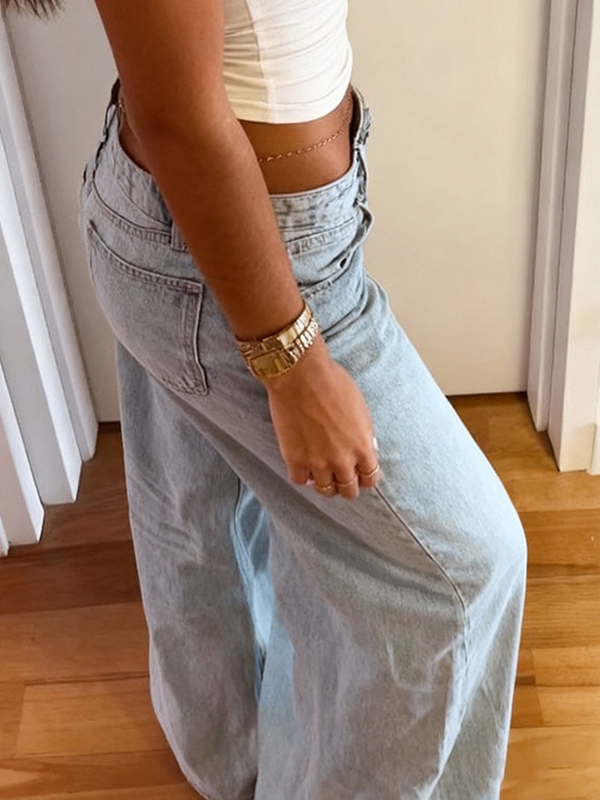 EMMIOL Jeans boyfriend con vestibilità rilassata e lavaggio sbiadito