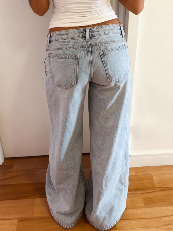 EMMIOL Jeans boyfriend con vestibilità rilassata e lavaggio sbiadito