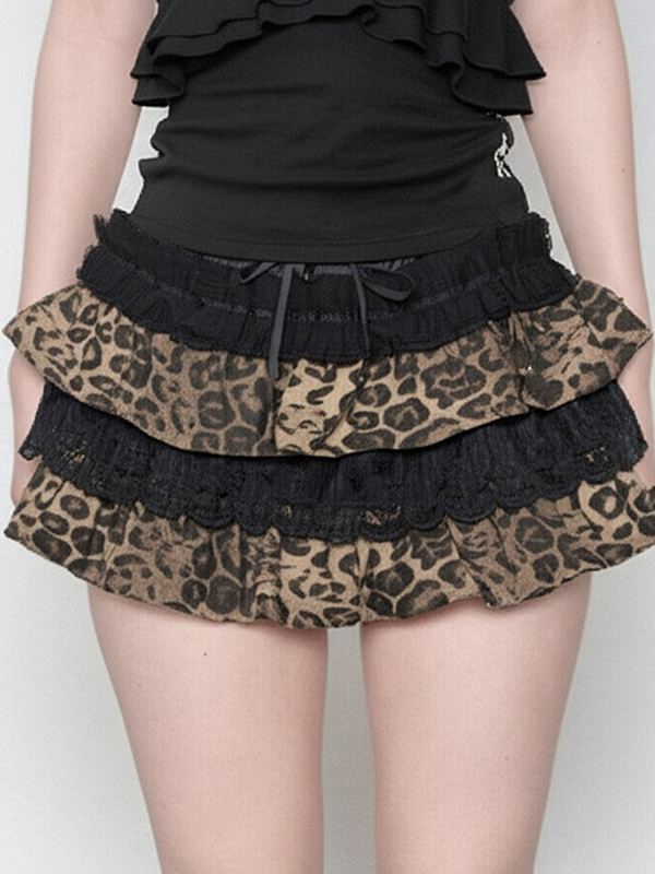 EMMIOL Dark Asian Cyberpunk Mini Skirt