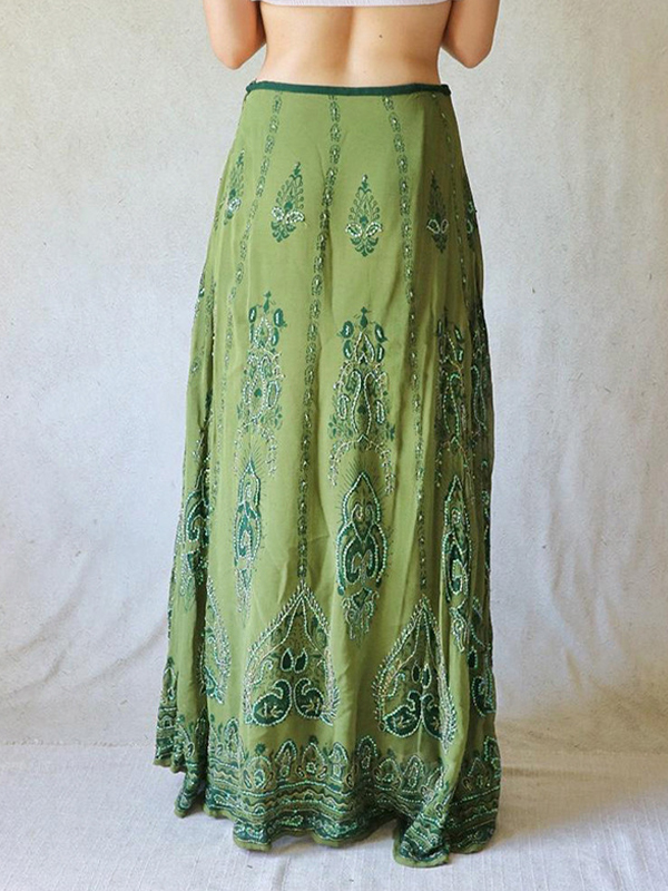 EMMIOL Lace-Up Maxi Skirt