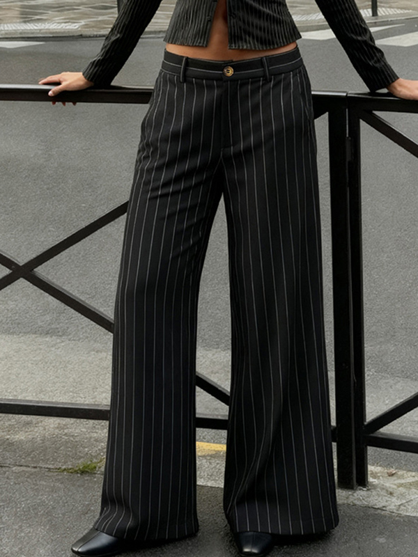 EMMIOL Pantaloni dritti e larghi drappeggiati