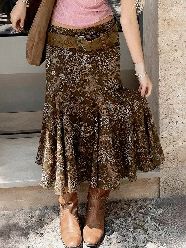 EMMIOL Floral Prints Maxi Skirt