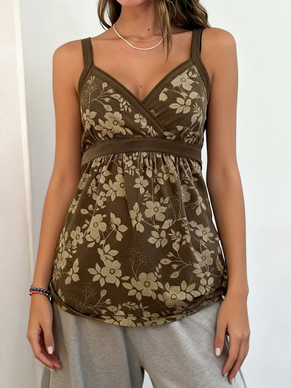 EMMIOL Vintage Floral Print Cami Top