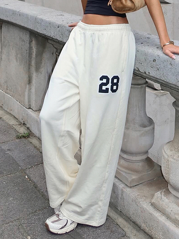 EMMIOL Pantaloni a gamba dritta del movimento Street Fashion