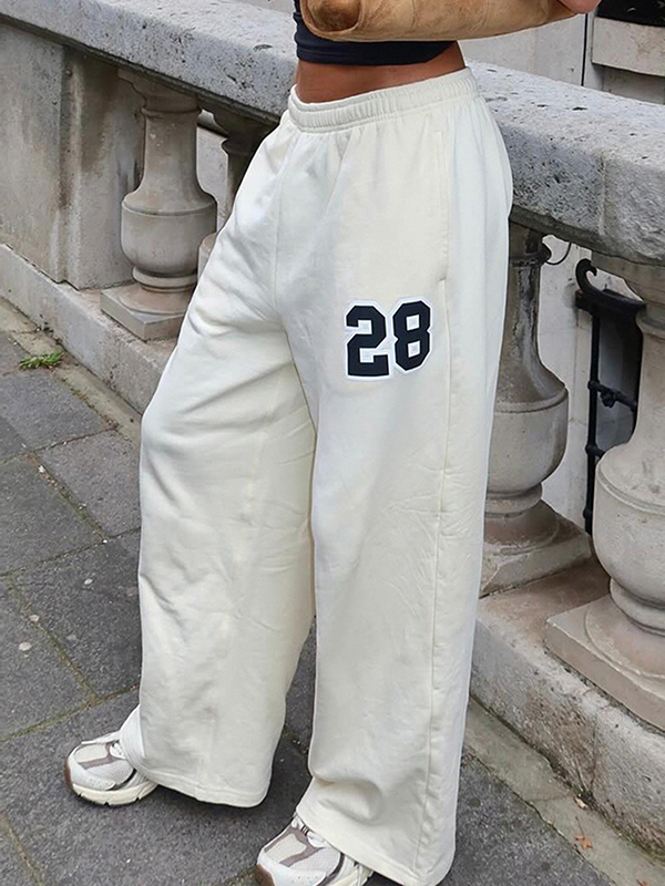 EMMIOL Pantaloni a gamba dritta del movimento Street Fashion