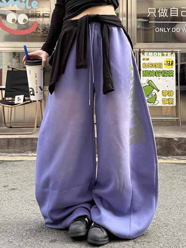 EMMIOL Antique-Finished Curved Knife Straight Leg Pants