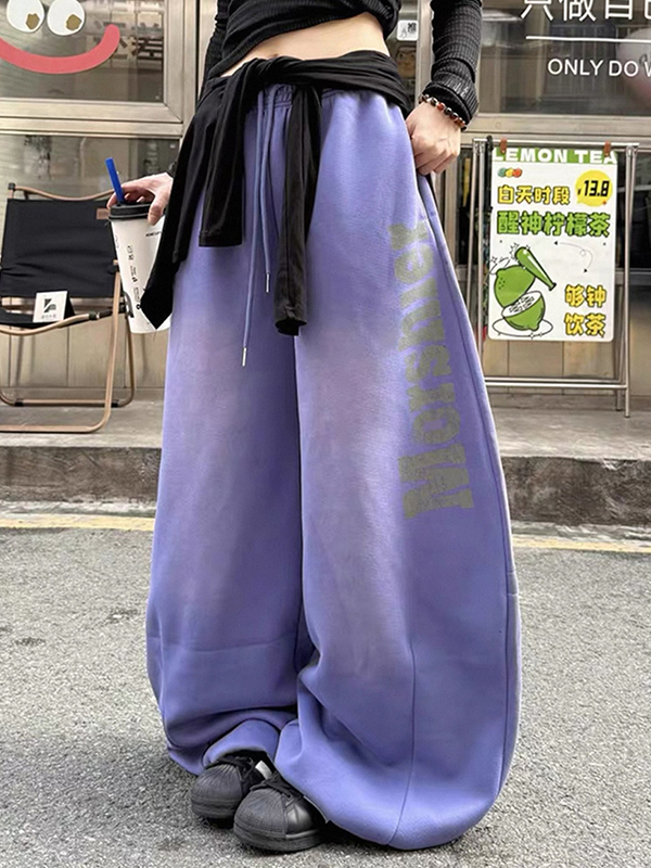 EMMIOL Antique-Finished Curved Knife Straight Leg Pants