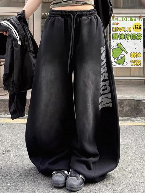 EMMIOL Antique-Finished Curved Knife Straight Leg Pants