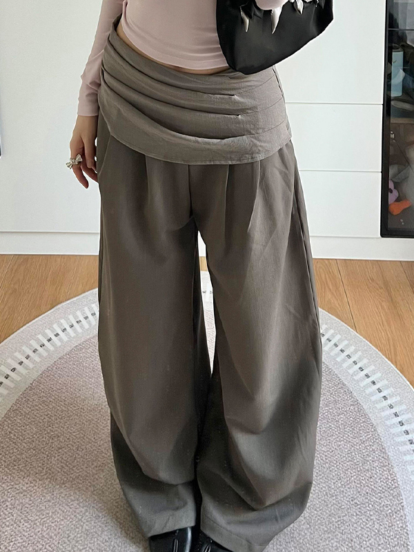 EMMIOL American Vintage Curved Knife Straight Leg Pants