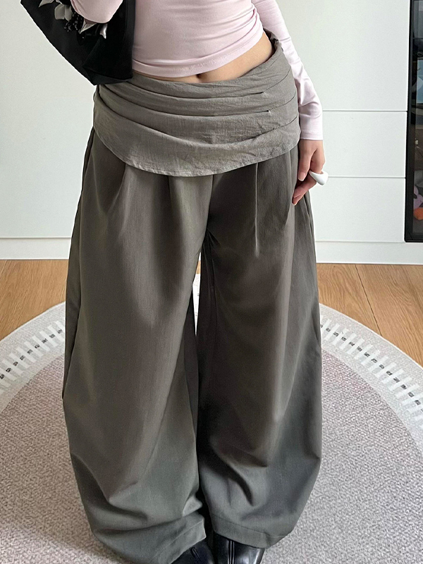 EMMIOL American Vintage Curved Knife Straight Leg Pants