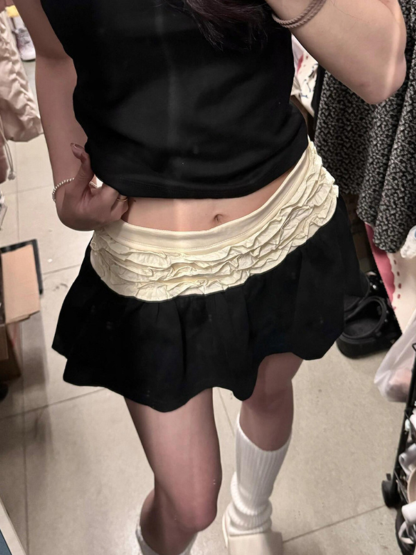 EMMIOL Minifalda de patchwork de encaje Pure Desire