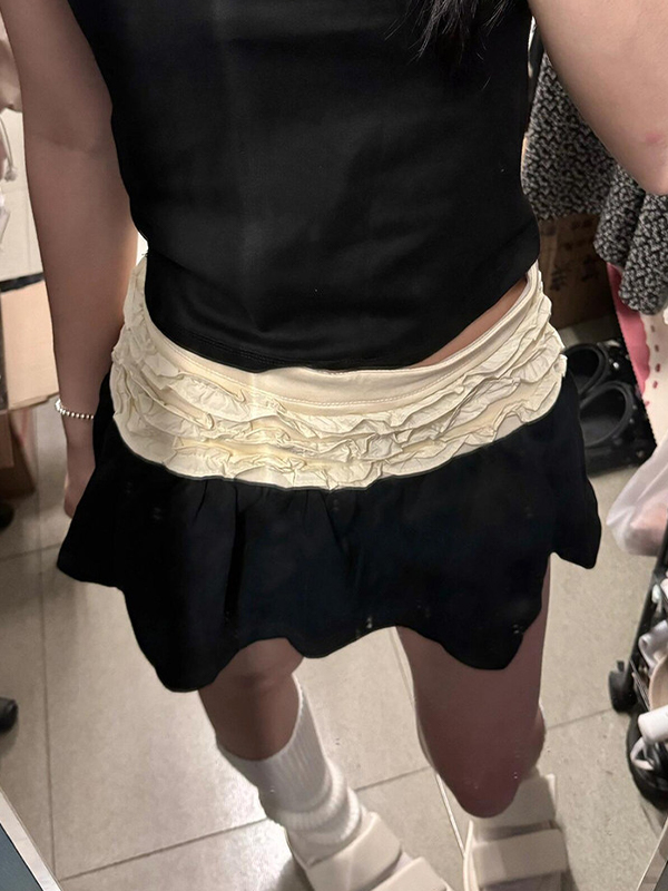 EMMIOL Minifalda de patchwork de encaje Pure Desire