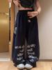EMMIOL American Navy Blue Straight Leg Pants