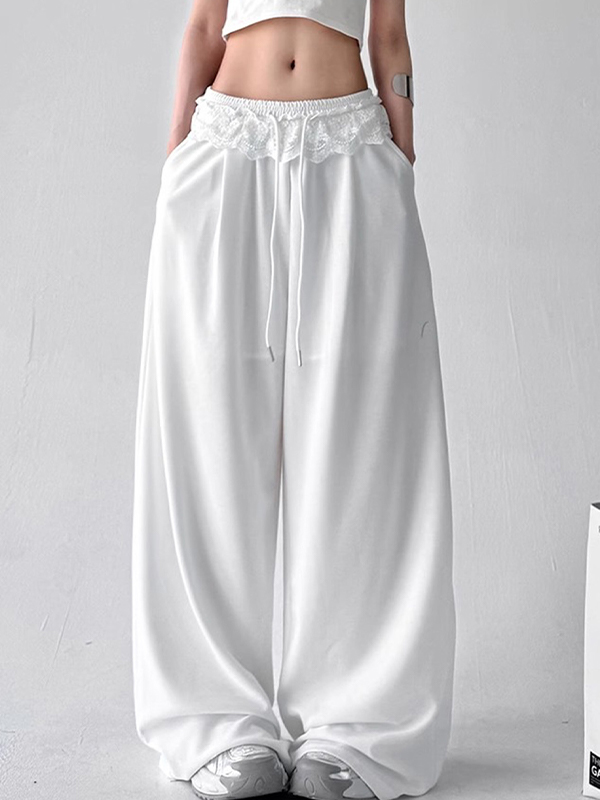 EMMIOL American Retro Design Aesthetic Straight Leg Pants