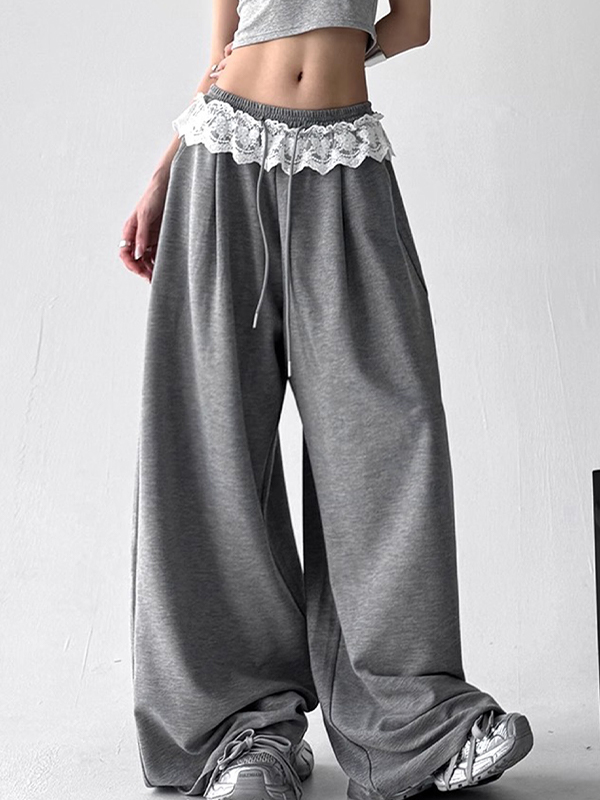 EMMIOL American Retro Design Aesthetic Straight Leg Pants