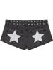EMMIOL Pailletten-Jeansshorts mit Sternen