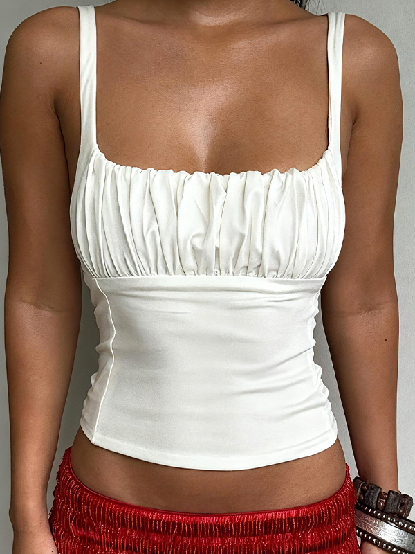 EMMIOL Minimalistisches und stylisches Falten-Tanktop