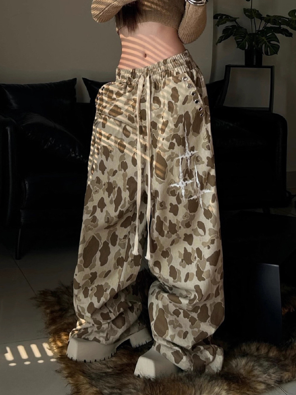 EMMIOL Camouflage Casual Straight Leg Pants