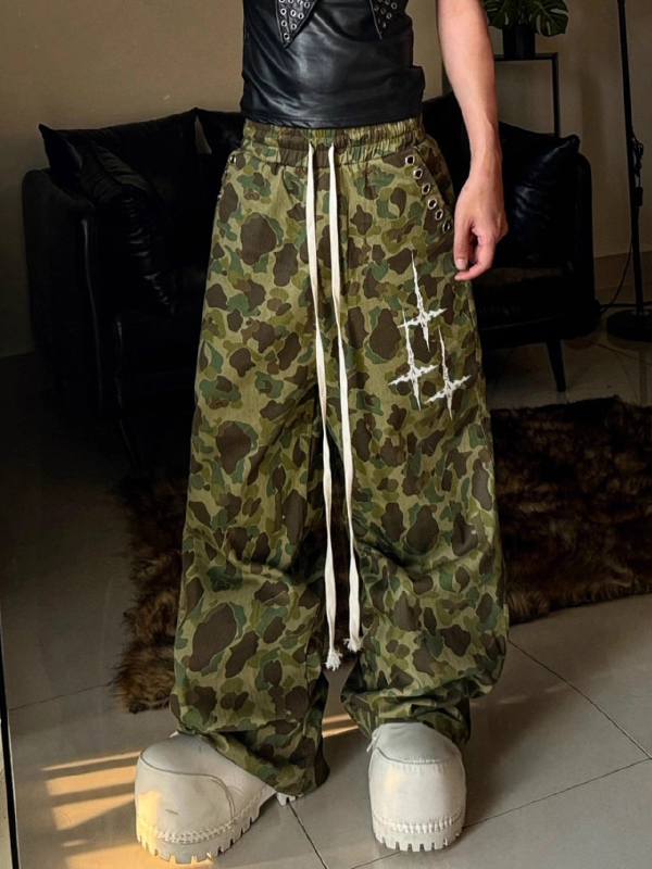 EMMIOL Camouflage Casual Straight Leg Pants