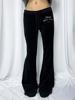 EMMIOL Letter Rhinestone Flare Leg Pants