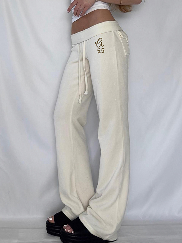 EMMIOL Pocket Patchwork Straight Leg Pants