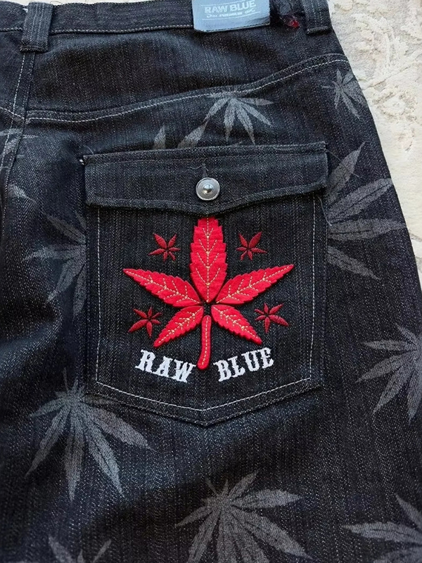 EMMIOL Vintage Embroidery Boyfriend Jeans