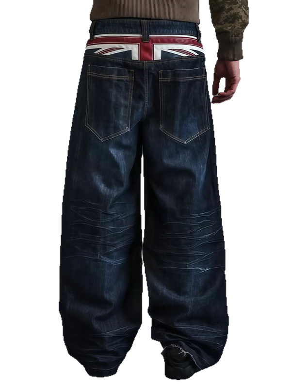 EMMIOL Patchwork High Waist Boyfriend Jeans