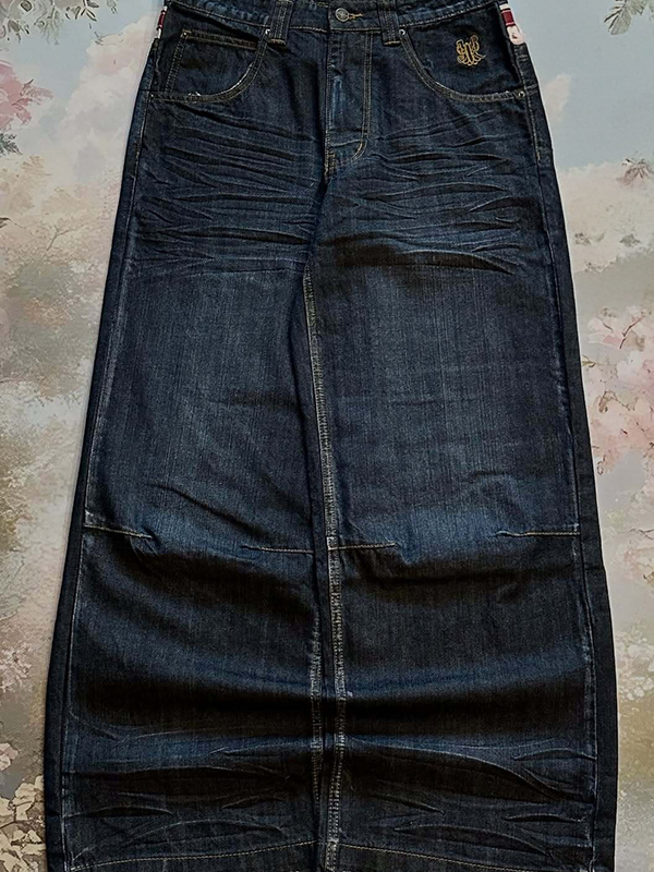 EMMIOL Patchwork High Waist Boyfriend Jeans