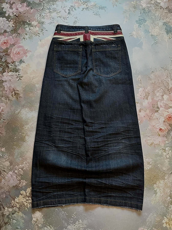 EMMIOL Patchwork High Waist Boyfriend Jeans