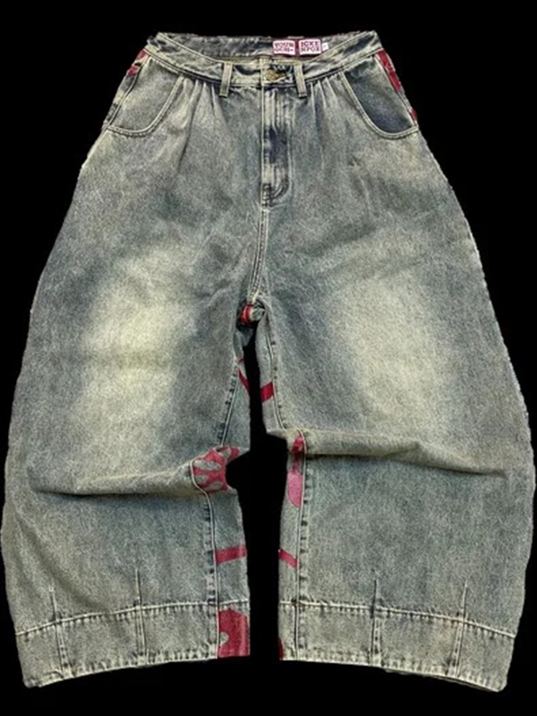 EMMIOL Printed High Street Boyfriend Jeans